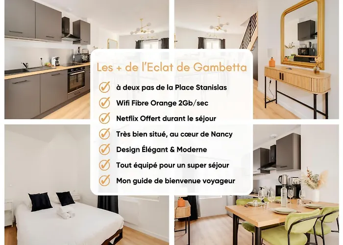 L'eclat De Gambetta - Place Stanislas - 6 Pers Nancy